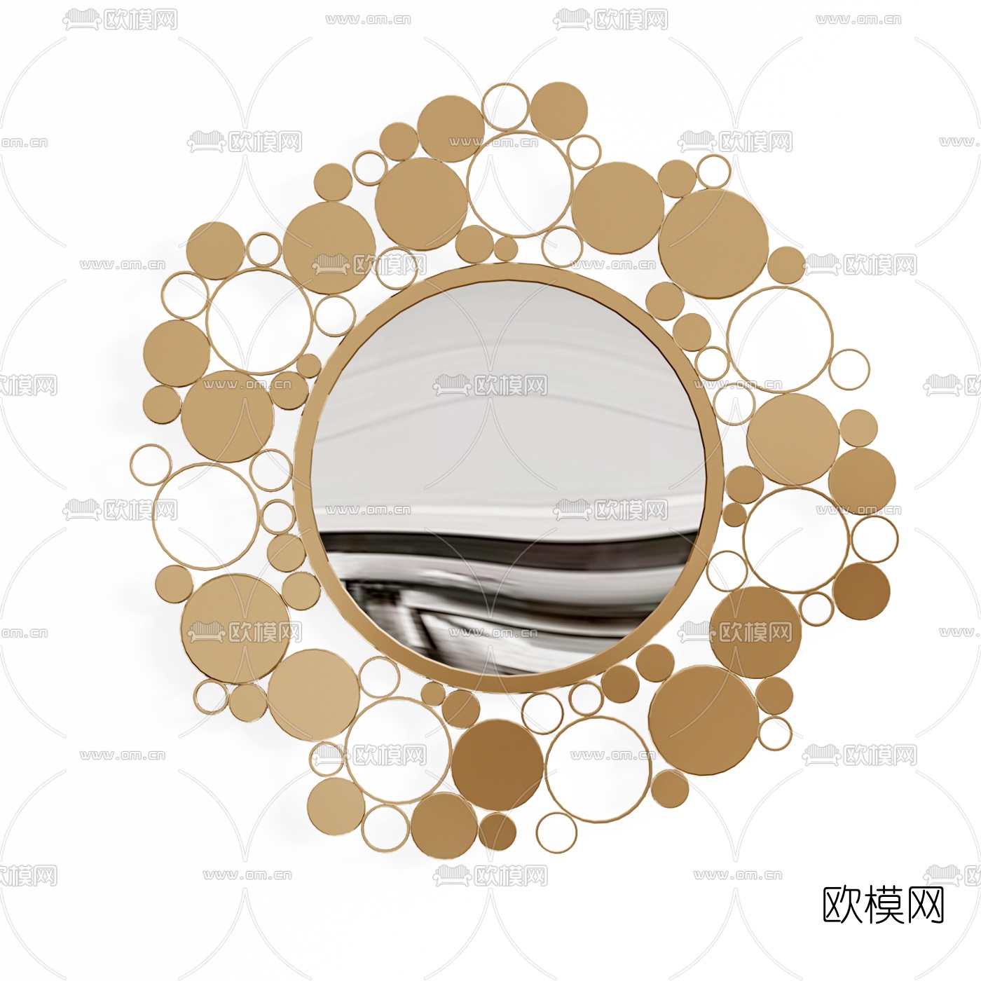 现代金属挂件3d模型