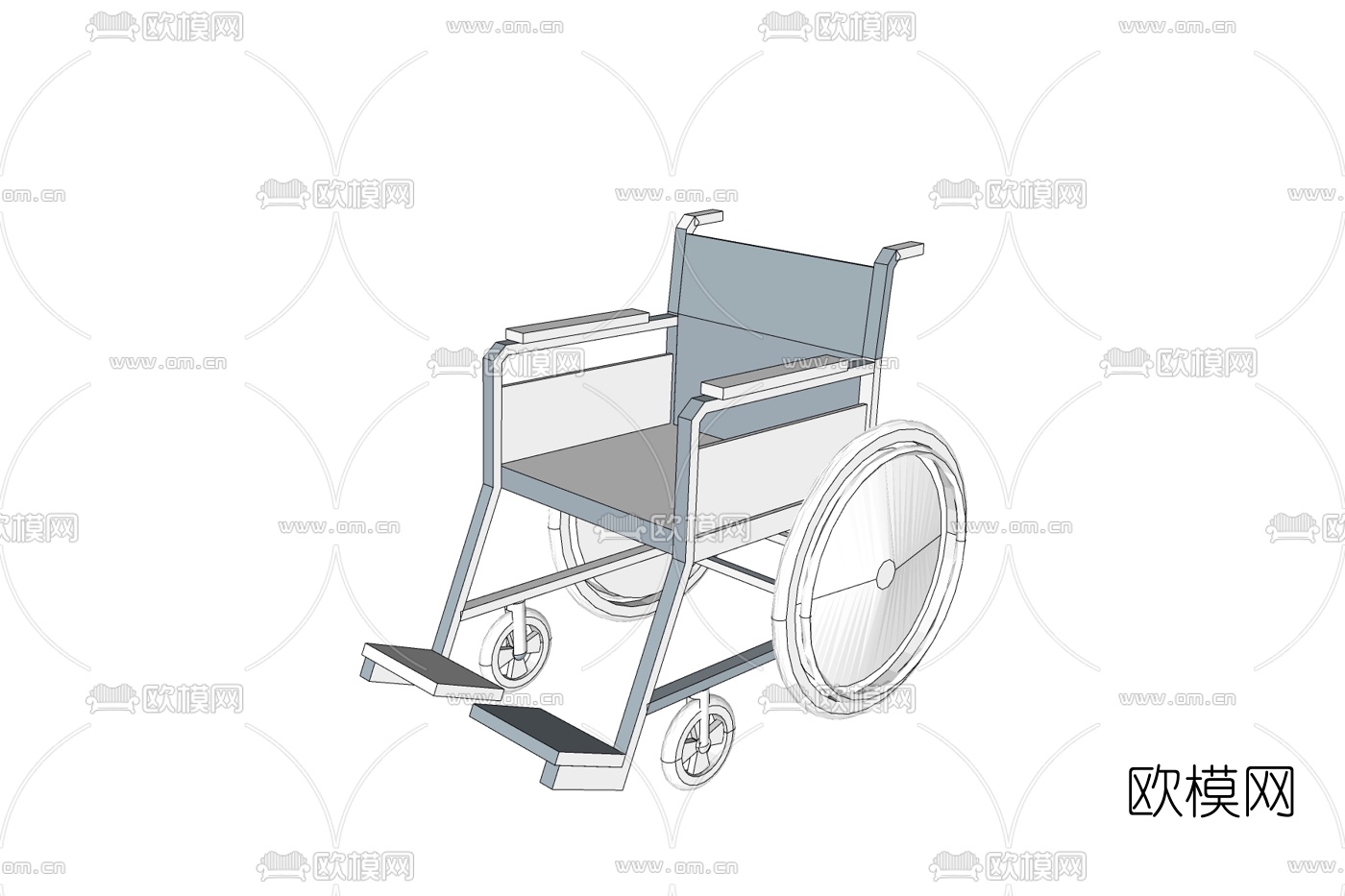 现代残疾人轮椅免费su模型