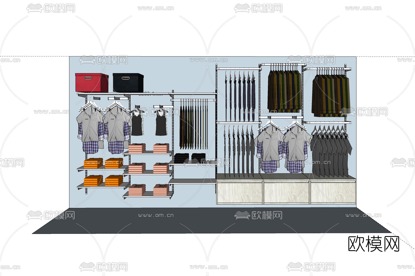 现代展架免费su模型下载