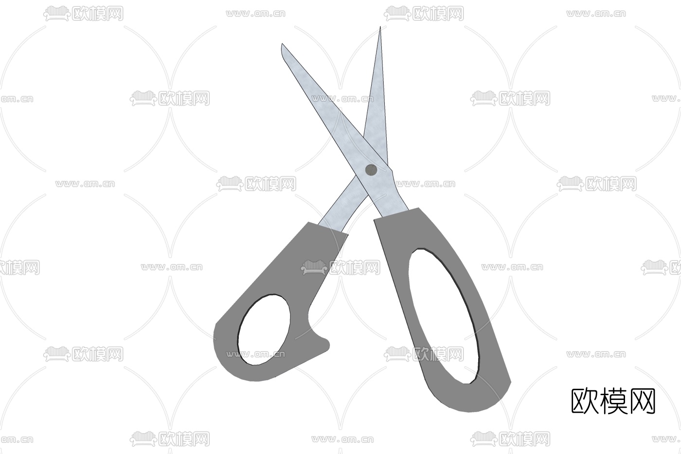 现代剪刀免费su模型下载