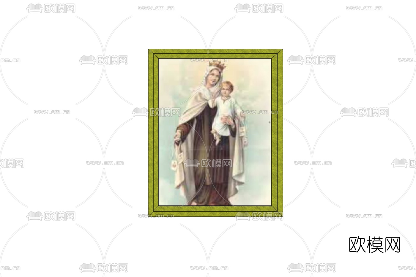 简欧装饰画免费su模型下载