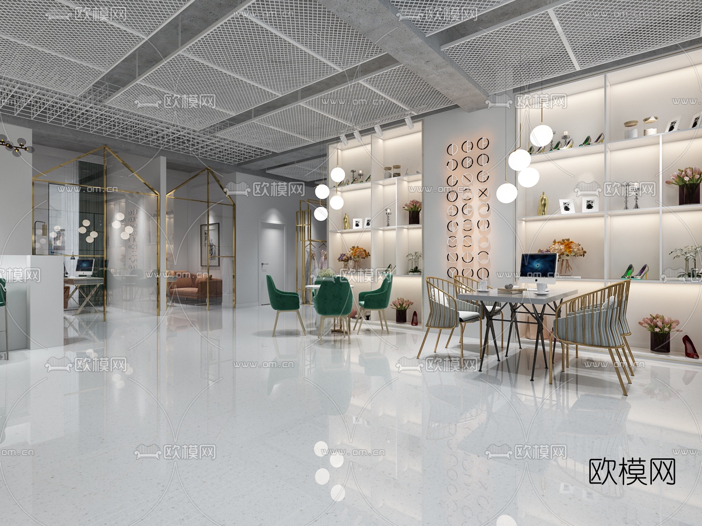 现代婚纱摄影工作室3d模型下载（渲染图4）