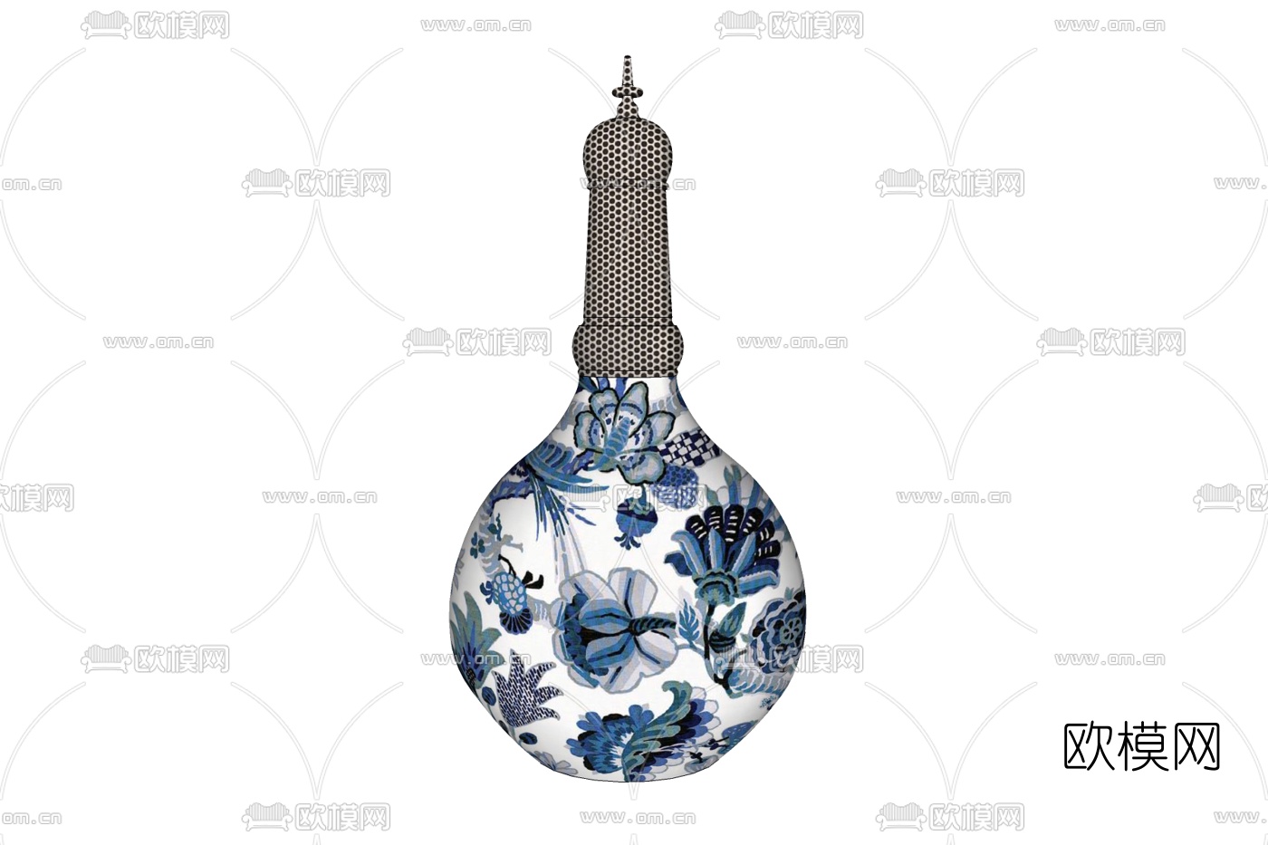 中式陶瓷花瓶免费su模型下载