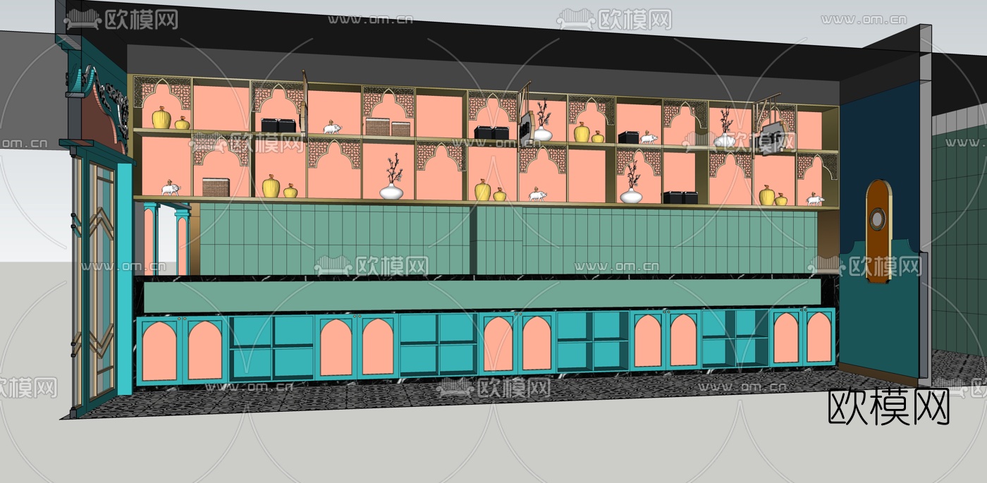 新疆风主题餐厅su模型下载（渲染图3）