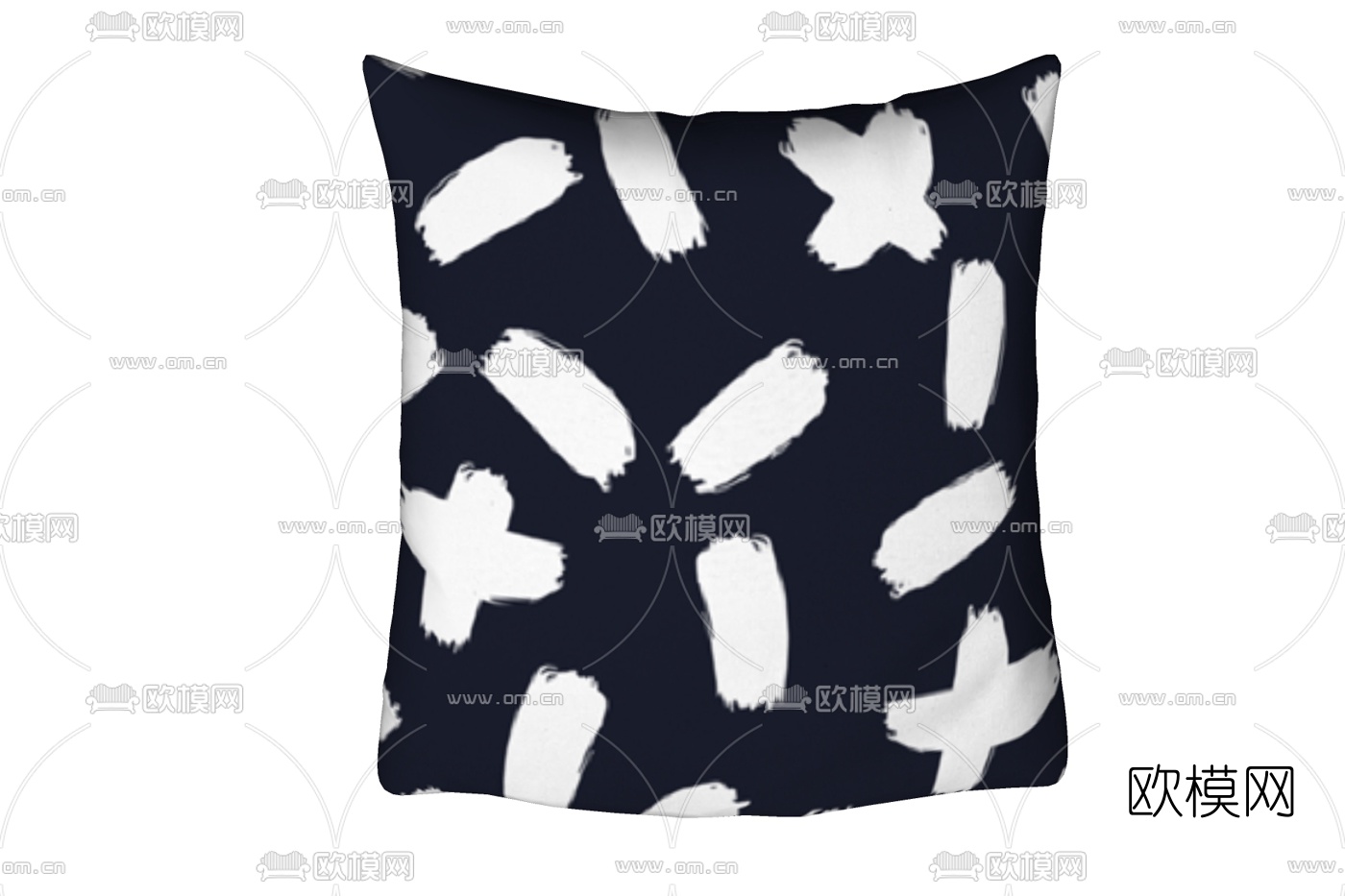 现代布艺黑白抱枕免费su模型下载