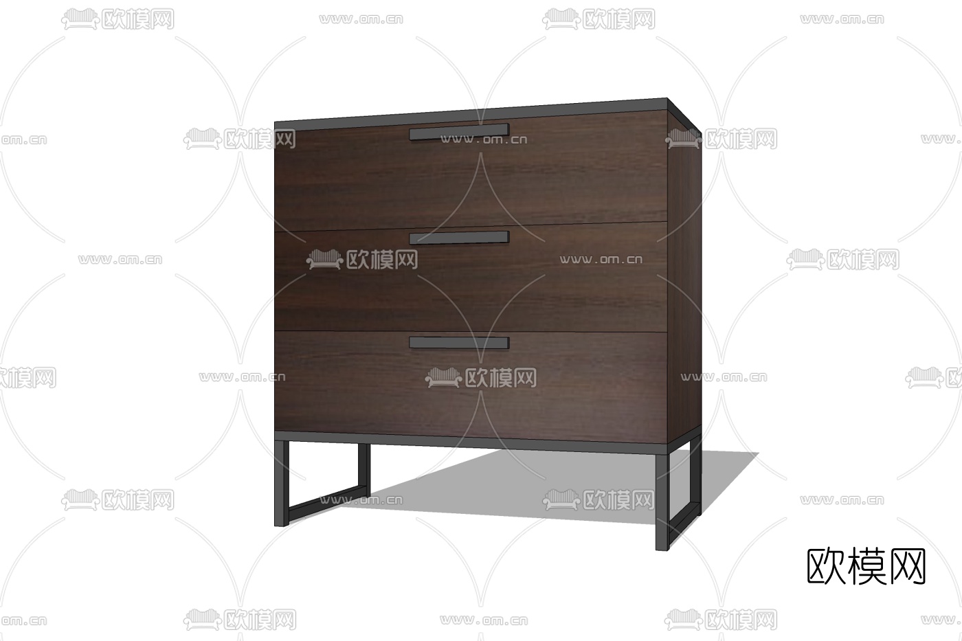 现代斗柜免费su模型下载