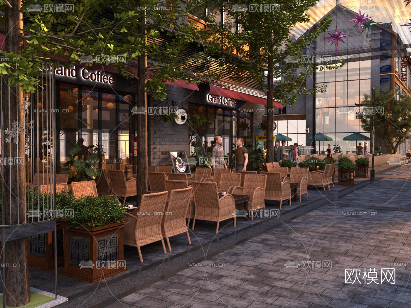 现代咖啡店3d模型