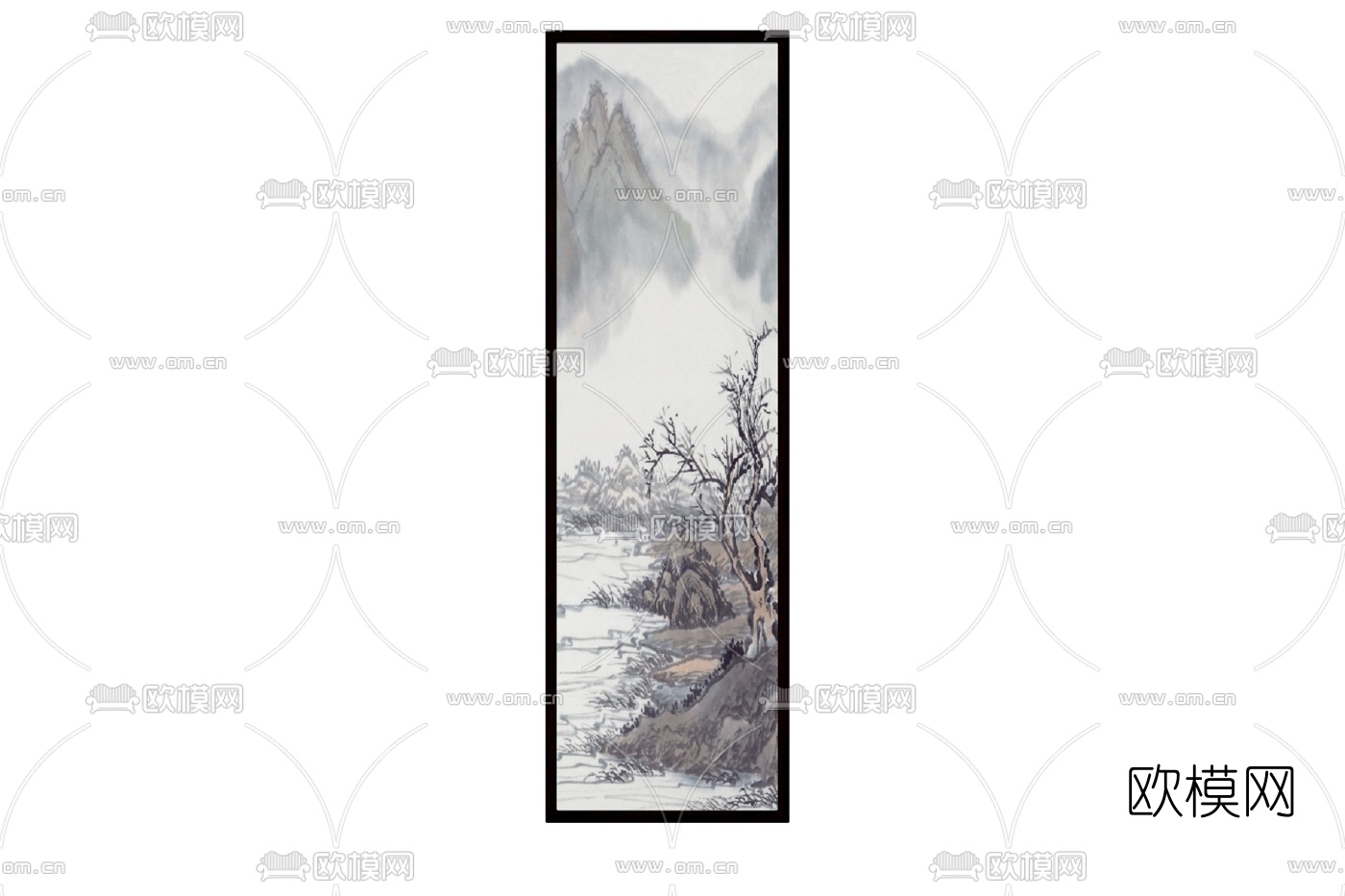 新中式装饰画免费su模型下载