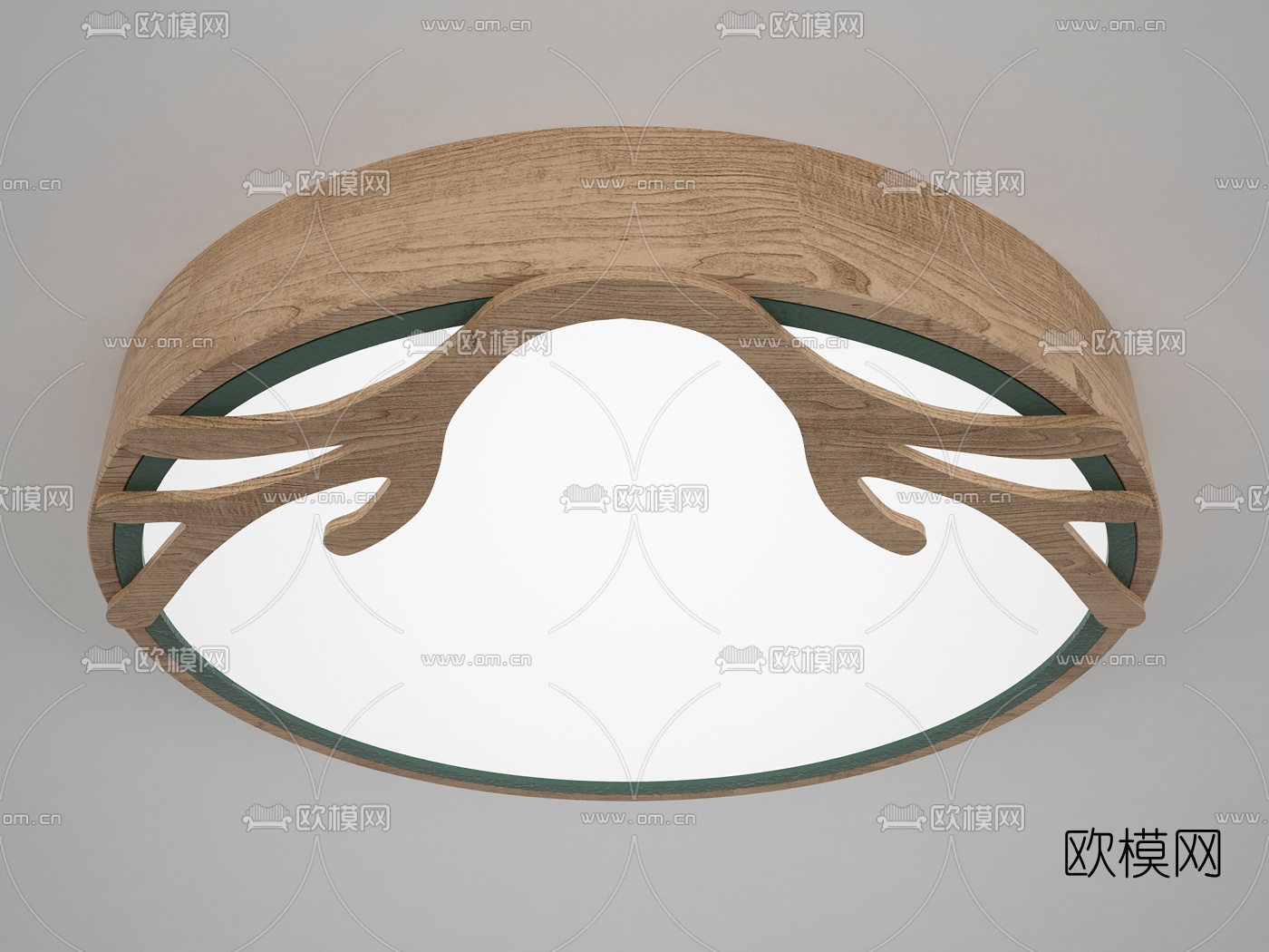 现代圆形吸顶灯3d模型