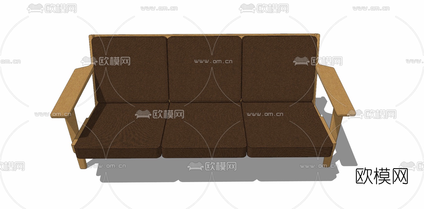 现代户外多人沙发免费su模型下载