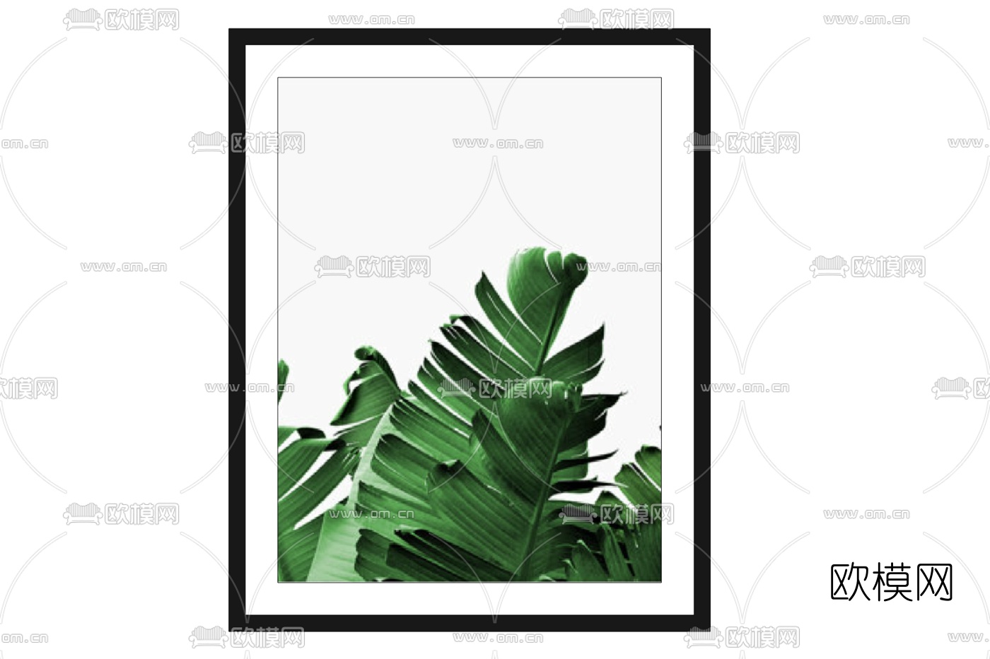 北欧树叶装饰画免费su模型下载