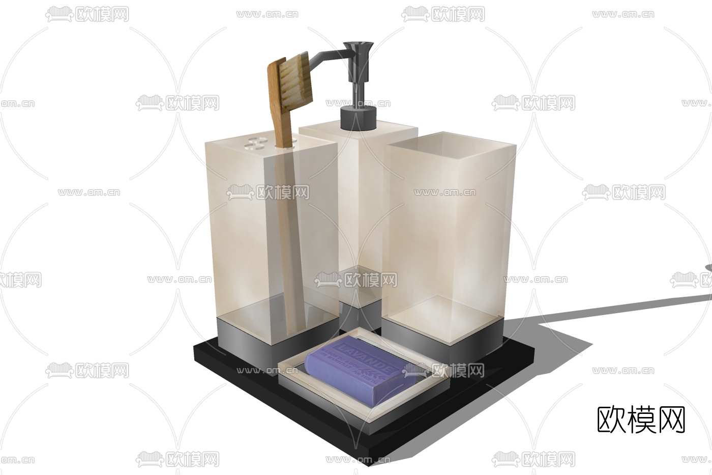 现代洗漱用品免费su模型下载