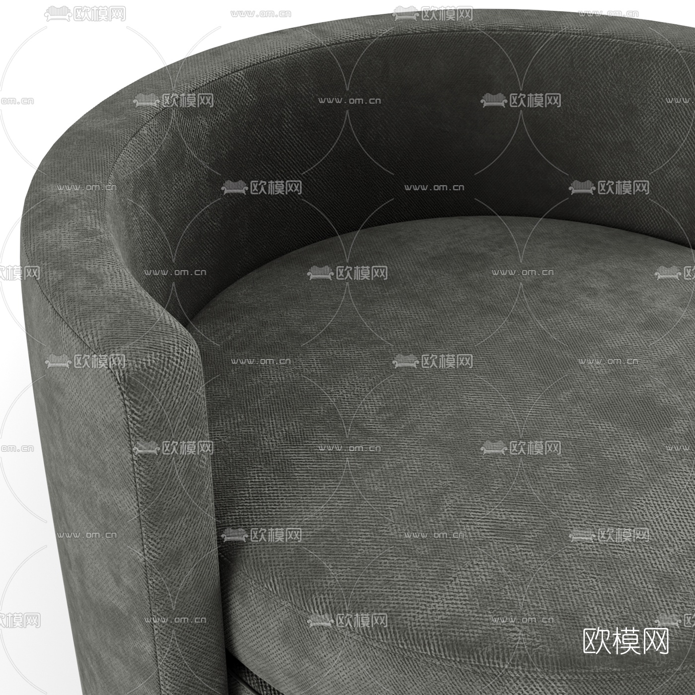 现代布艺圆凳3d模型下载（渲染图6）