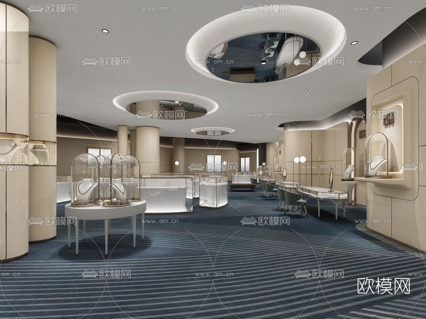 现代珠宝专卖店3d模型