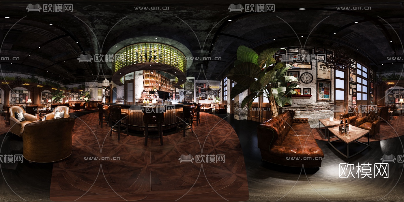 现代酒吧免费3d模型下载（渲染图4）