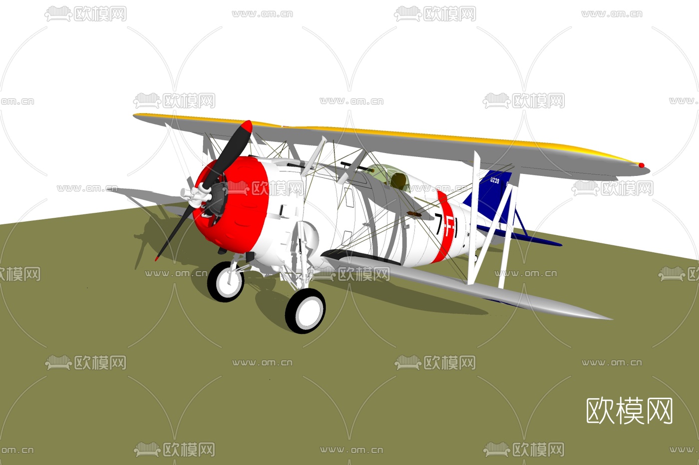现代小型飞机免费su模型下载