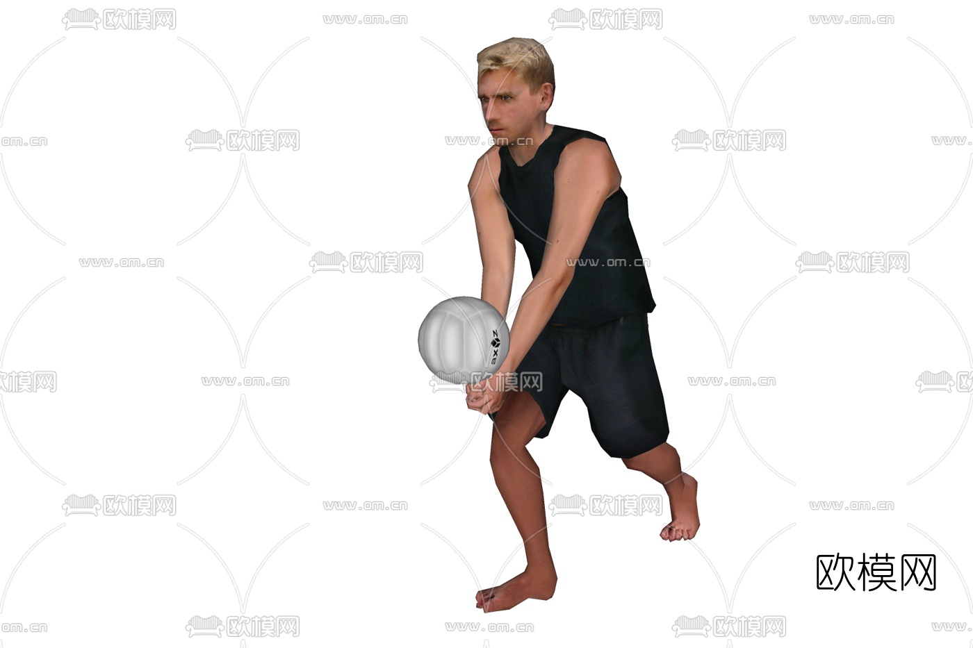现代打排球男子免费su模型下载
