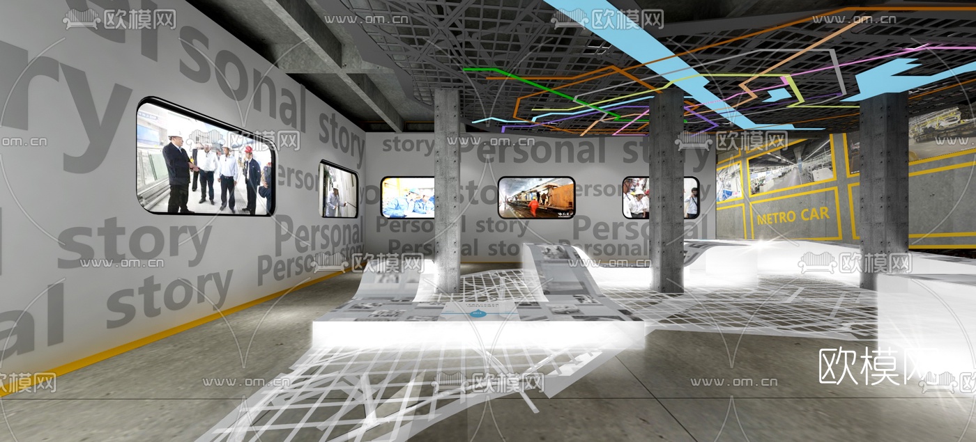 工业风交通科技展厅3d模型