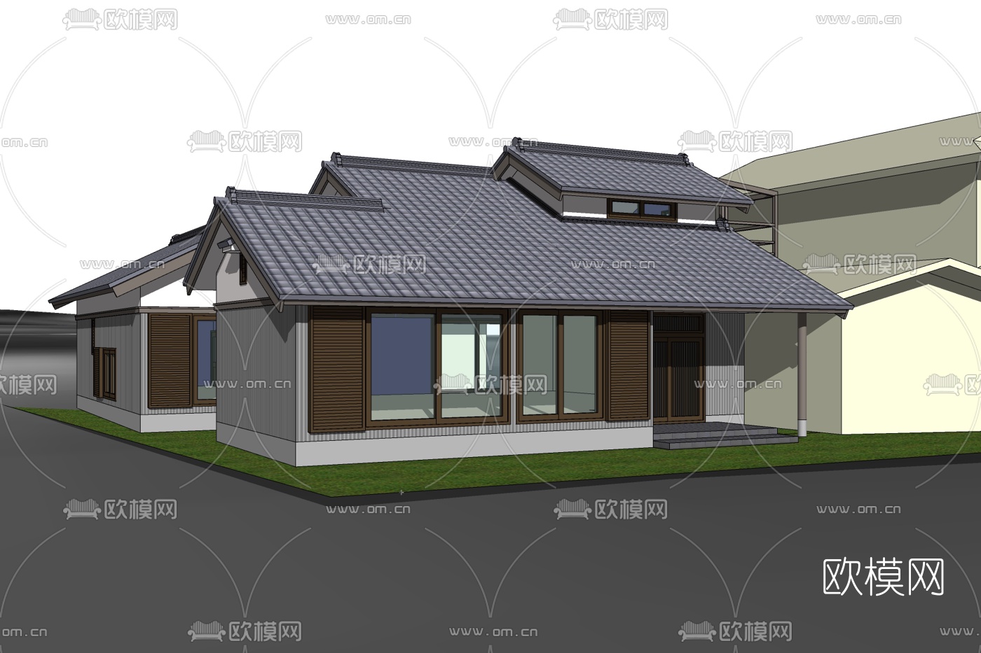 日式獨棟別墅免費su模型