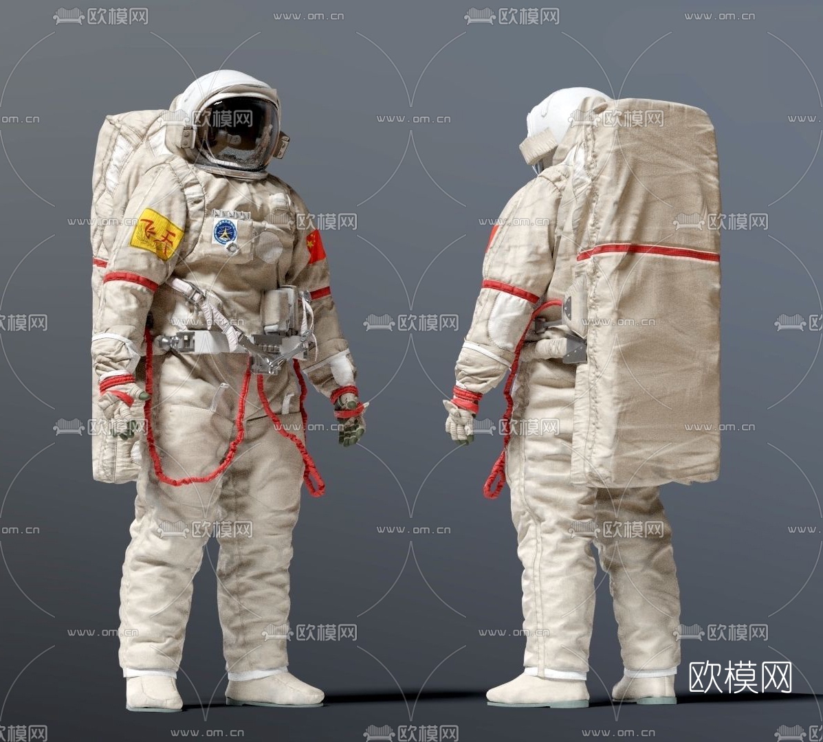 现代nasa宇航员3d模型下载（渲染图1）