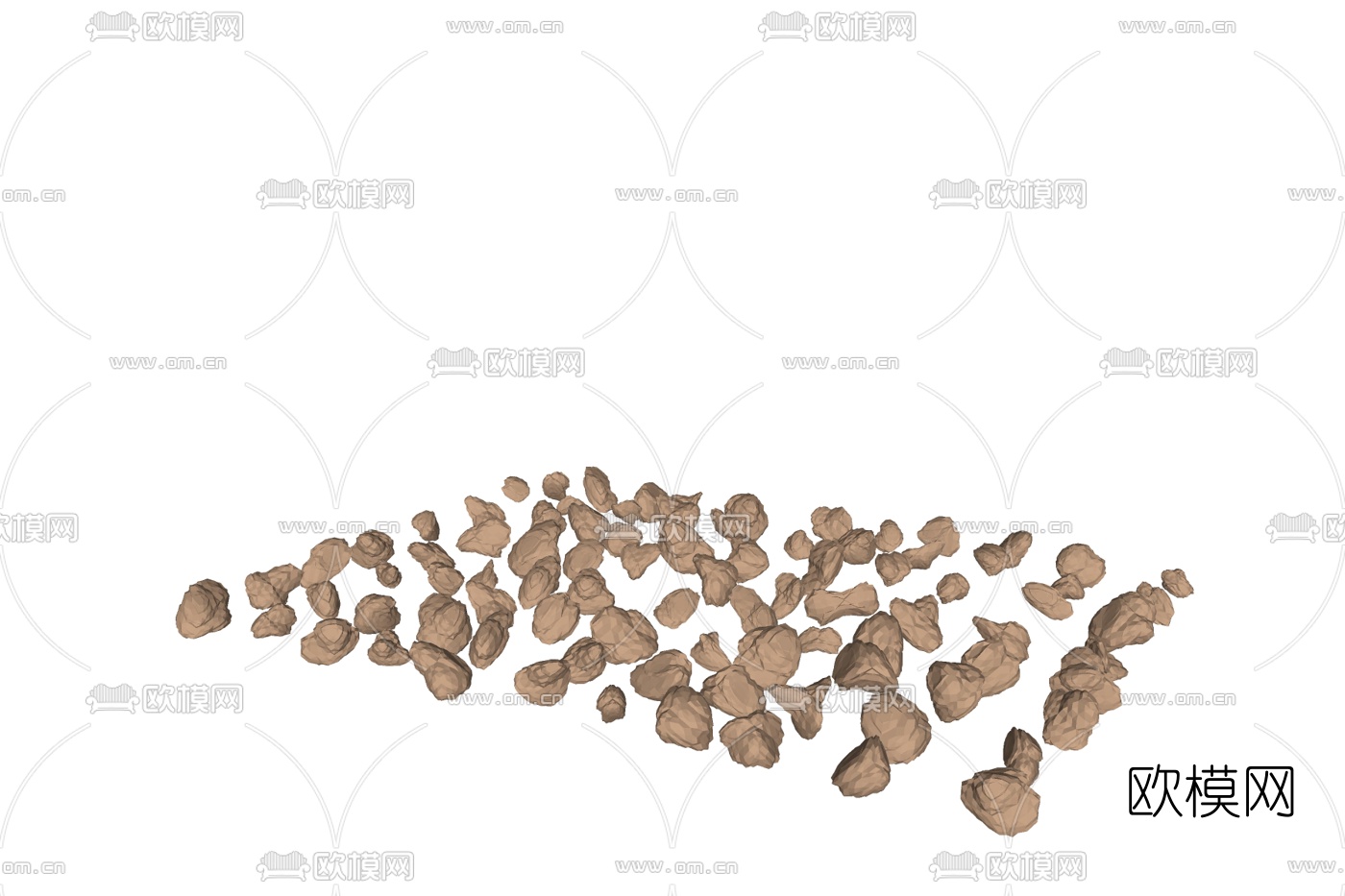 现代石头免费su模型下载