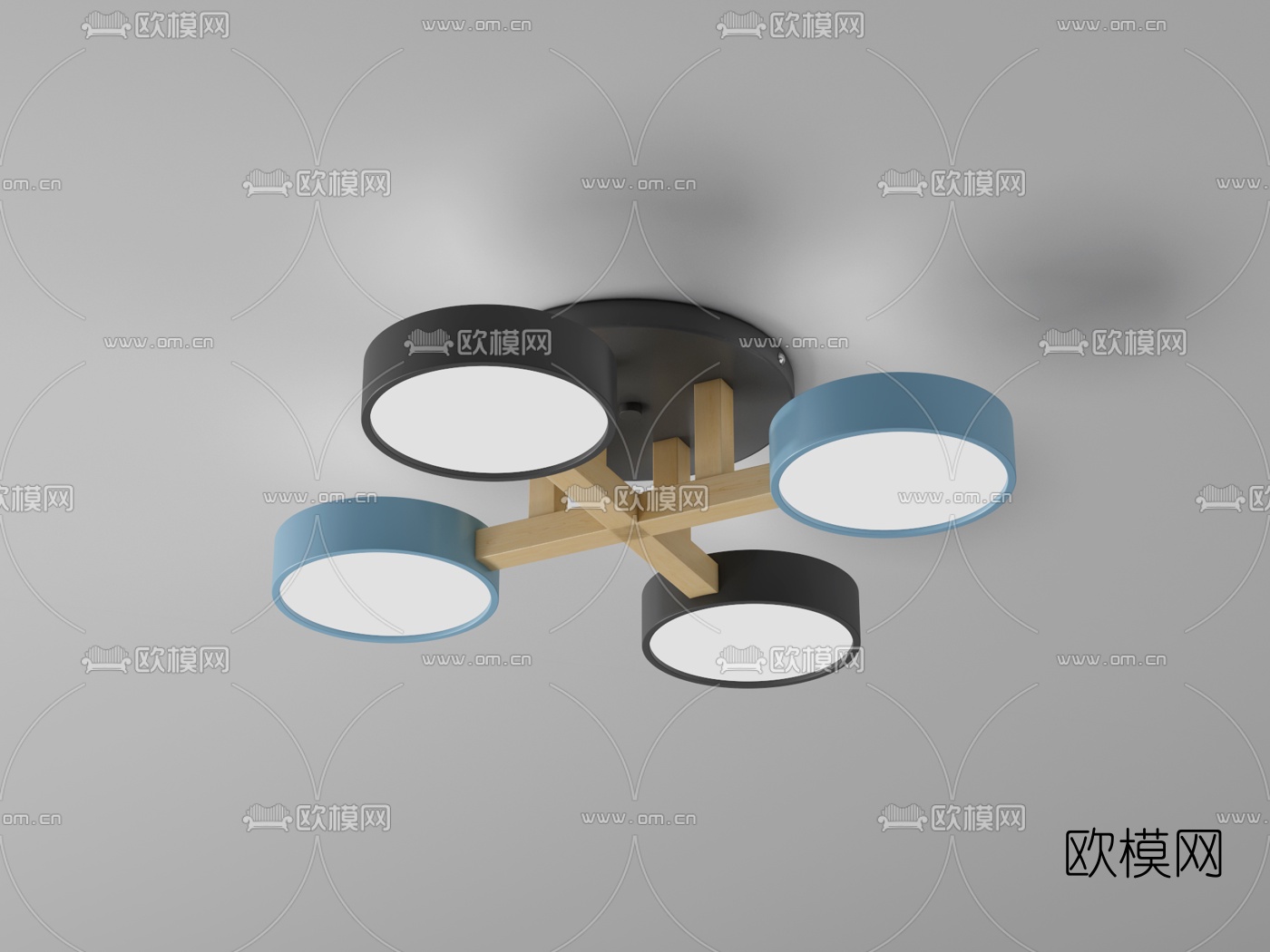 北欧吸顶吊灯组合3d模型