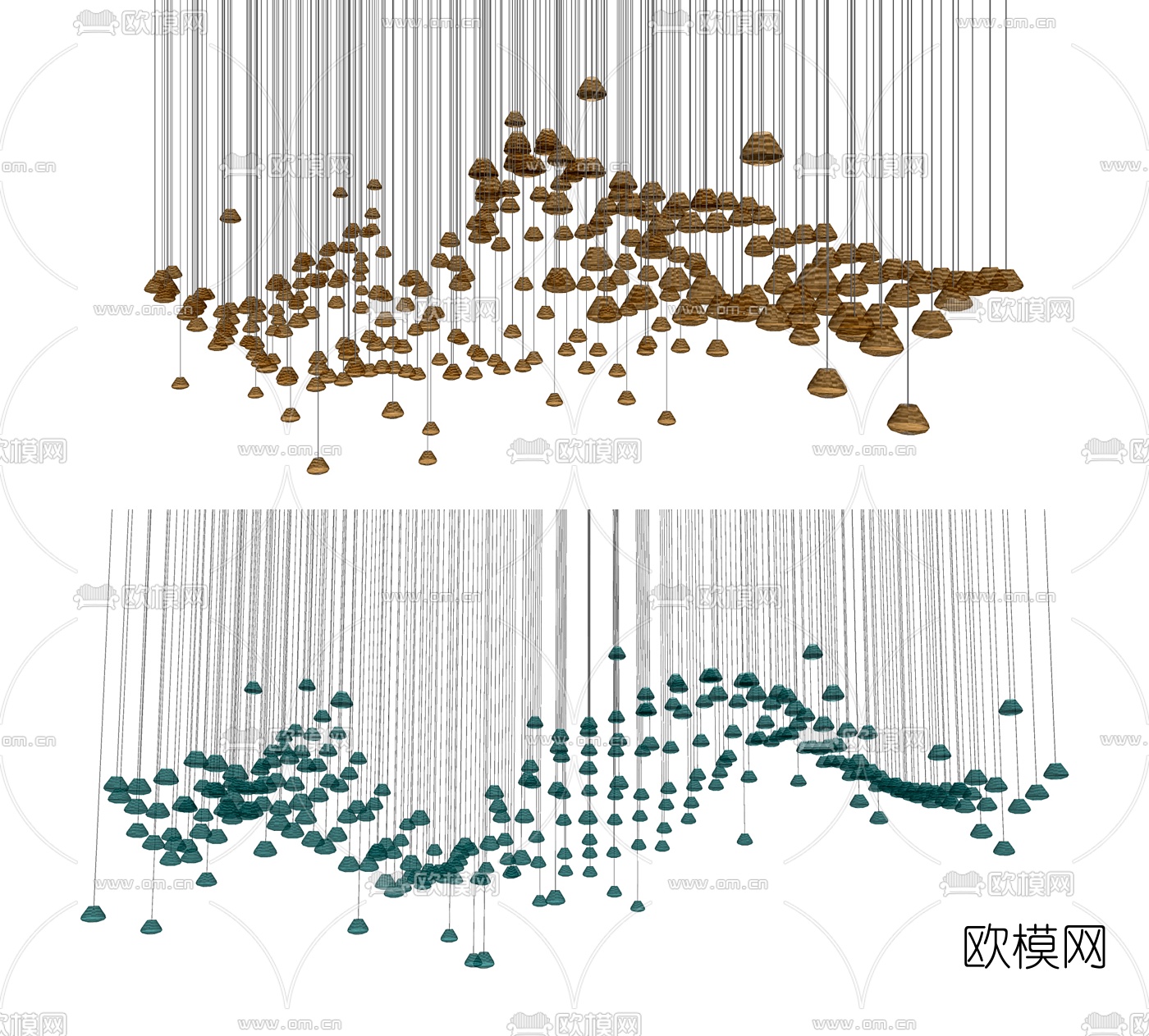 现代轻奢装饰灯su模型下载