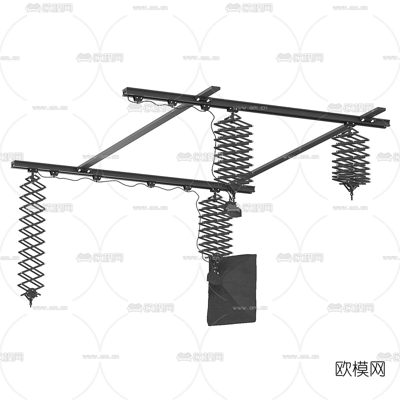 现代摄影棚灯具免费3d模型