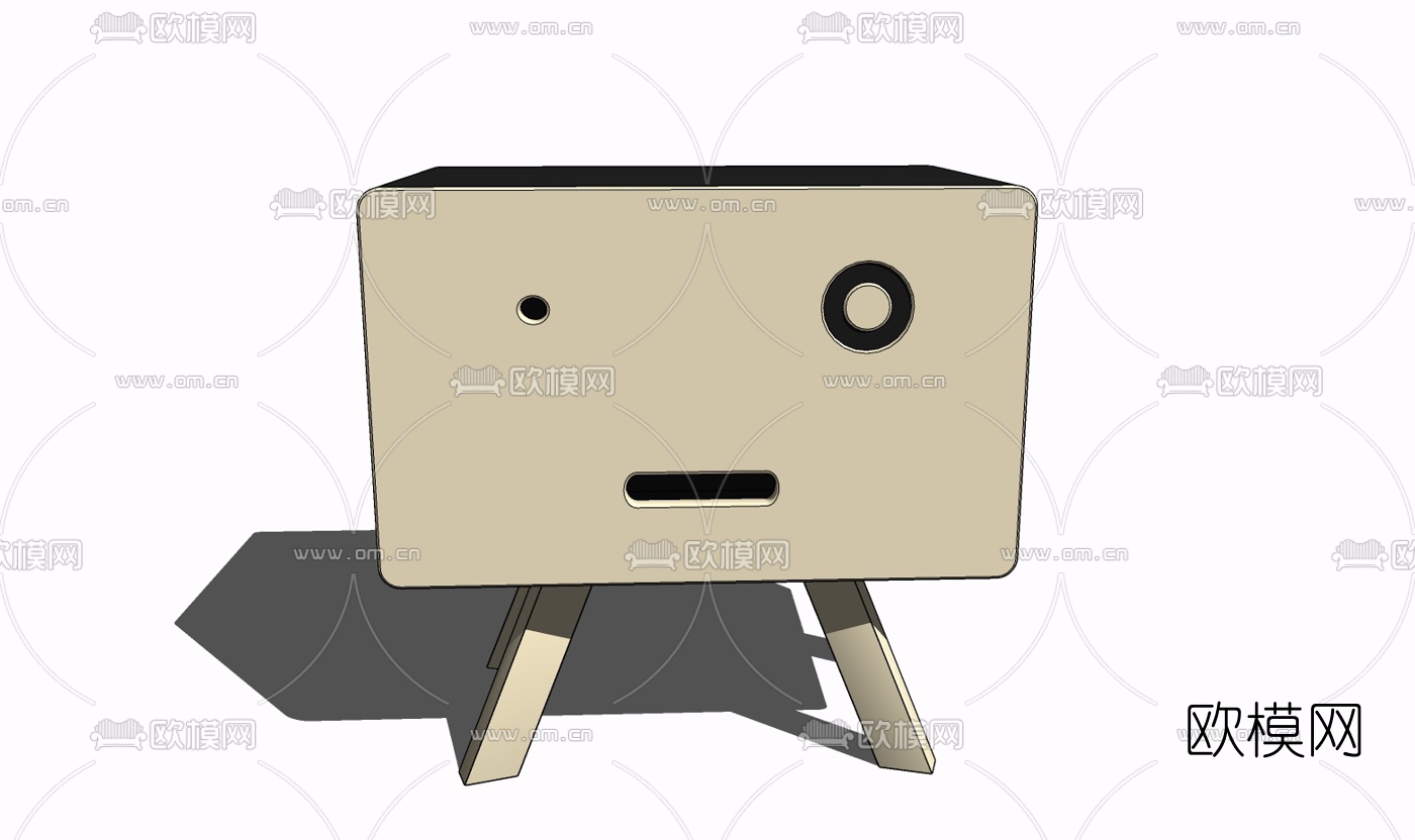 现代实木儿童柜免费su模型下载