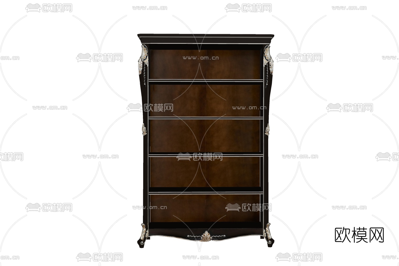 欧式实木斗柜免费su模型下载