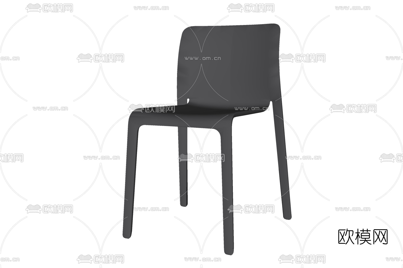 现代塑料单椅免费su模型下载