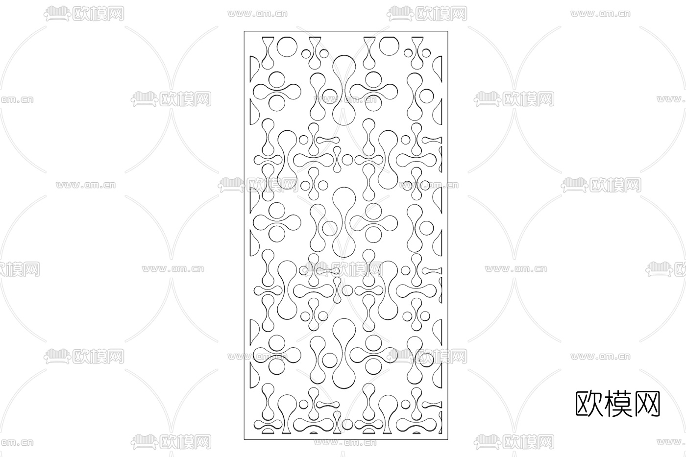 现代铁艺隔断屏风免费su模型下载