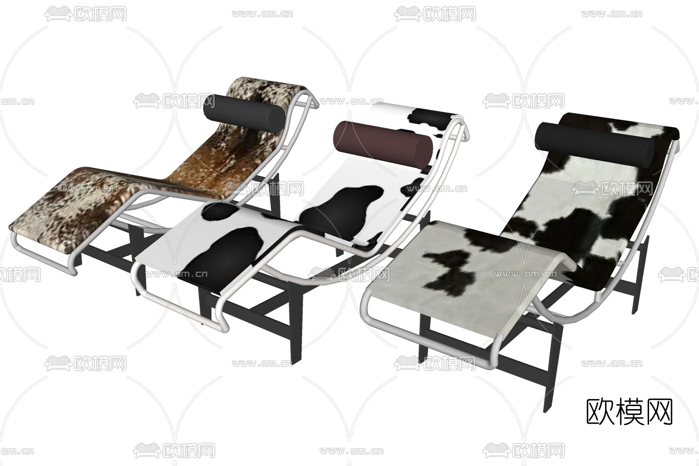 现代躺椅su模型下载