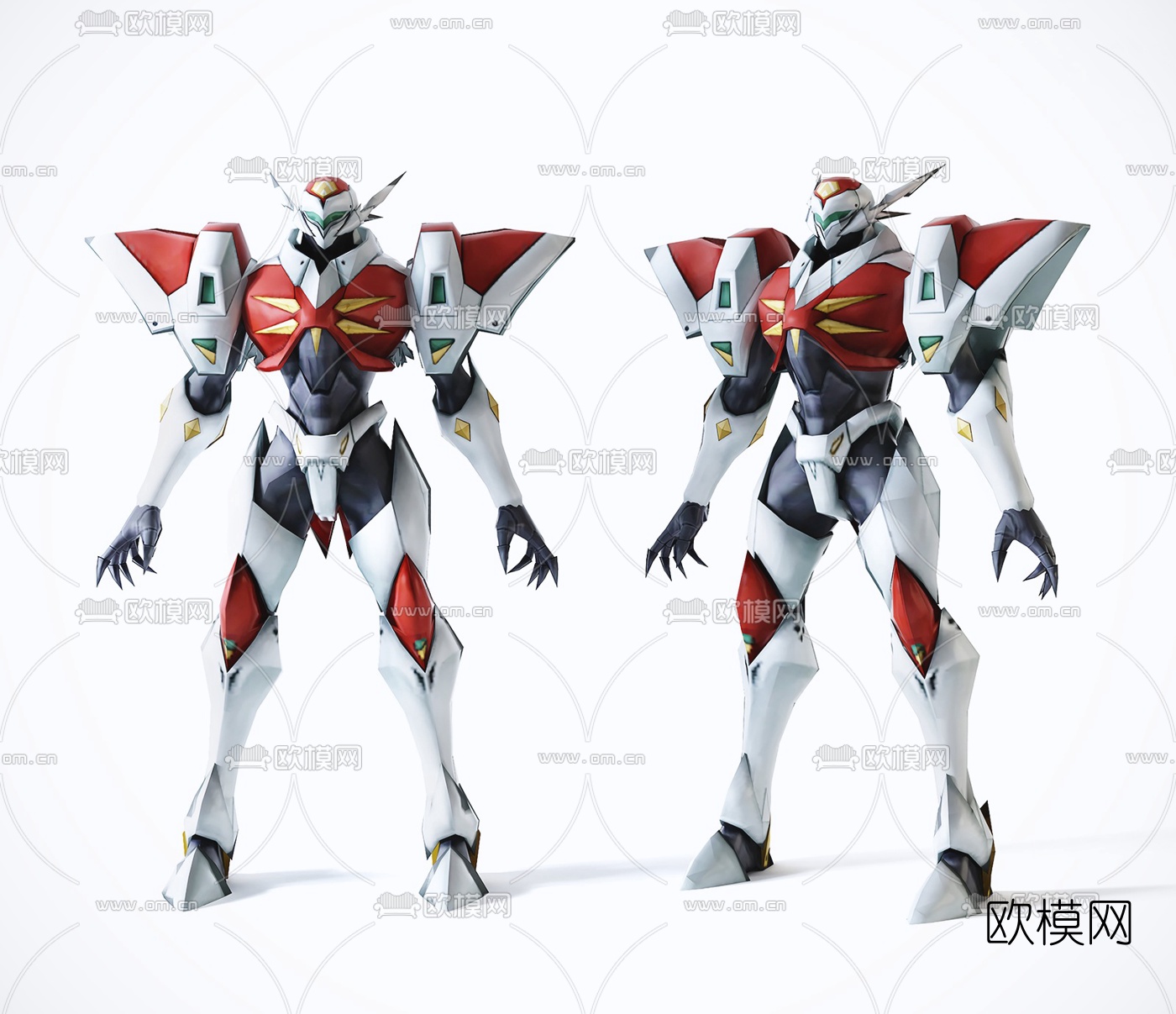 现代儿童机器人战士玩具3d模型下载