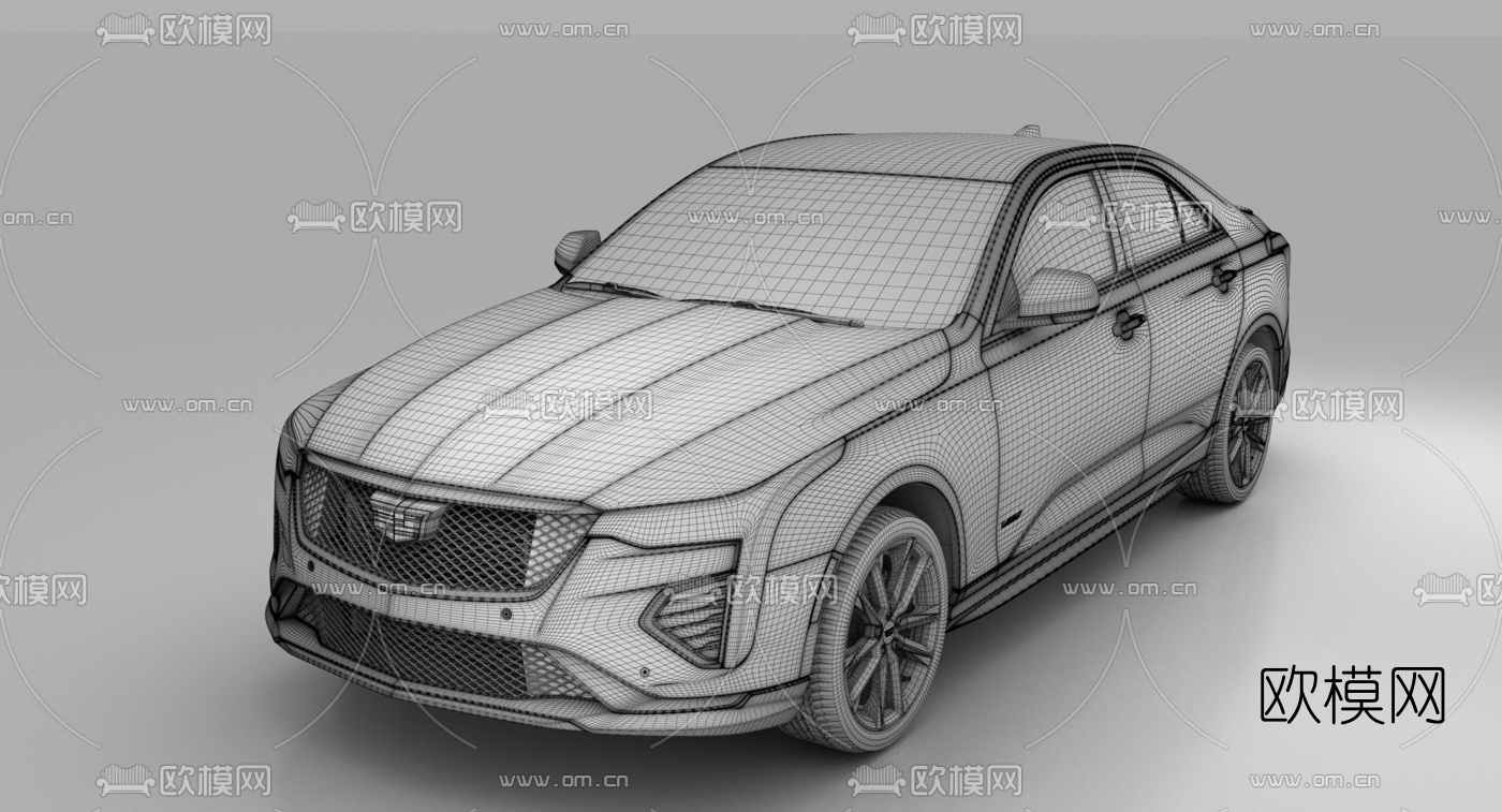 现代凯迪拉克汽车3d模型
