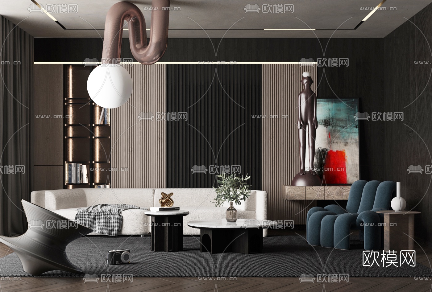 现代组合沙发3d模型