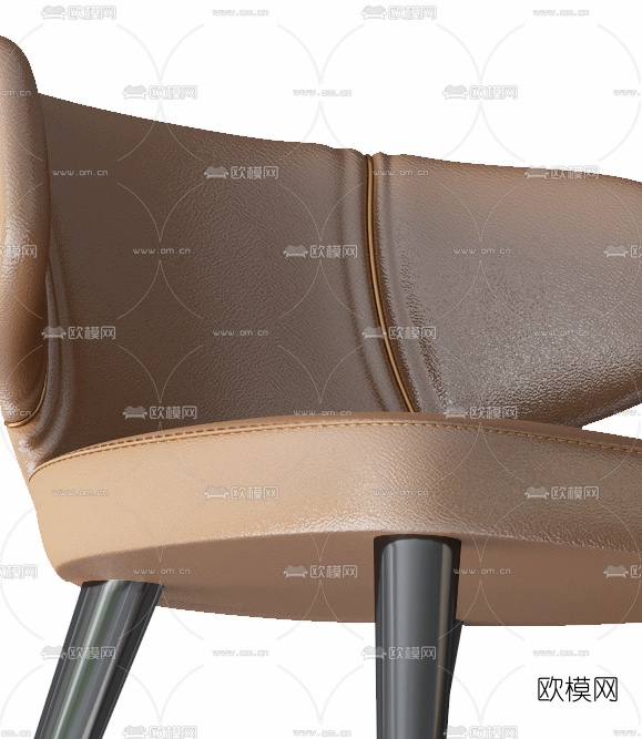 现代布艺单椅3d模型下载（渲染图2）