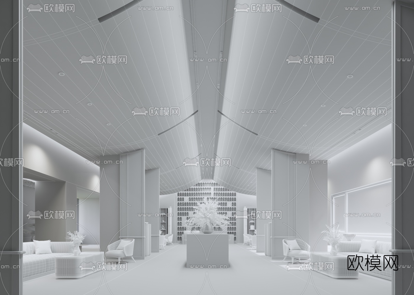 厚夫设计 阅麓山售楼中心3d模型
