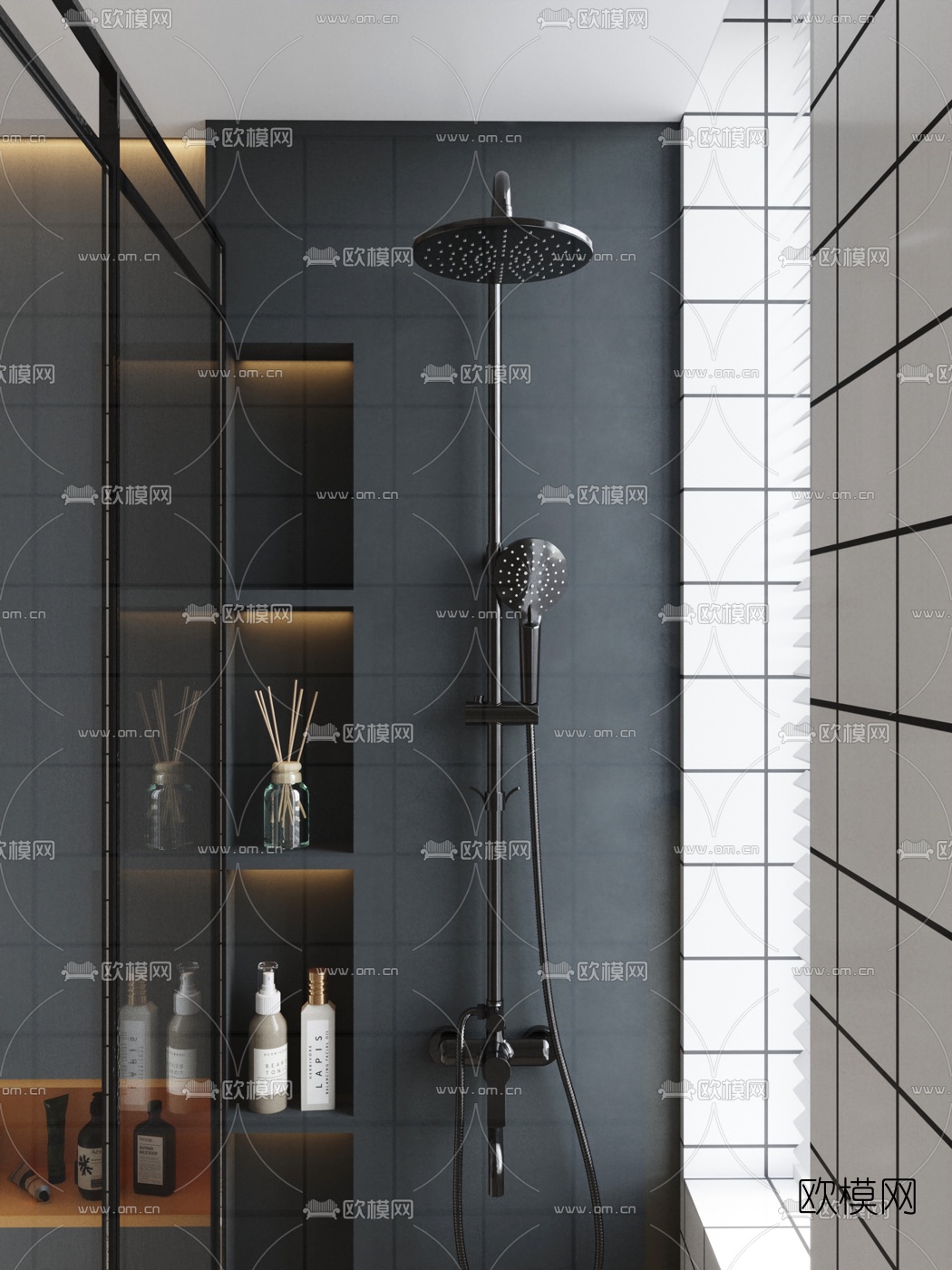 北欧卫生间浴室3d模型下载（渲染图4）