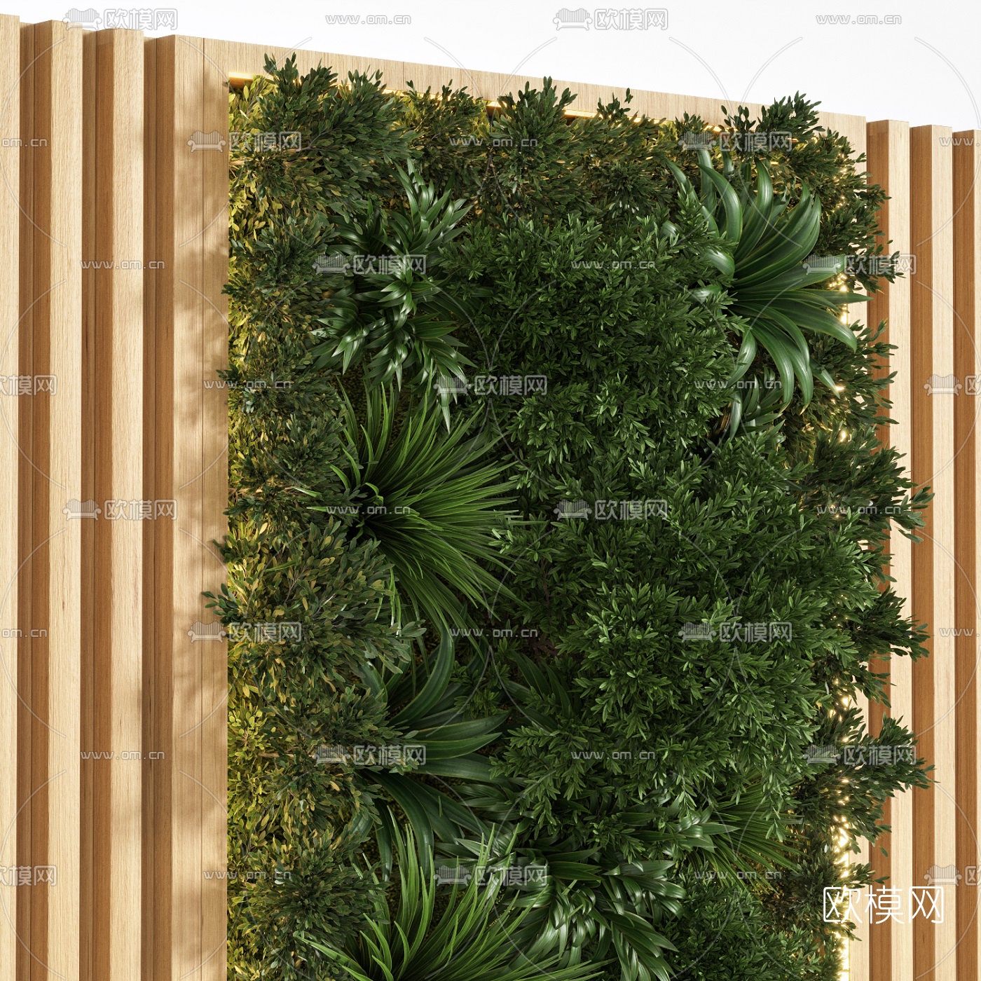现代绿植植物墙3d模型