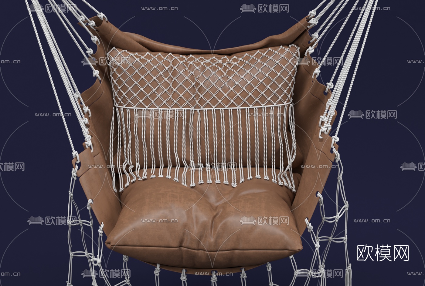 现代皮革吊椅3d模型下载（渲染图4）
