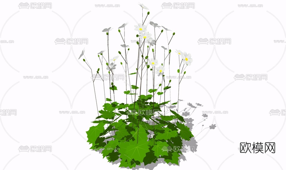 现代绿植花草免费su模型下载