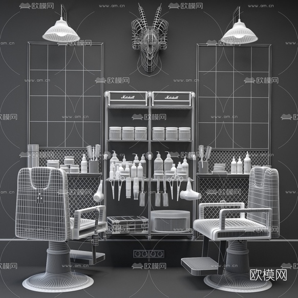 现代理发店器具摆件3d模型下载(渲染图4)