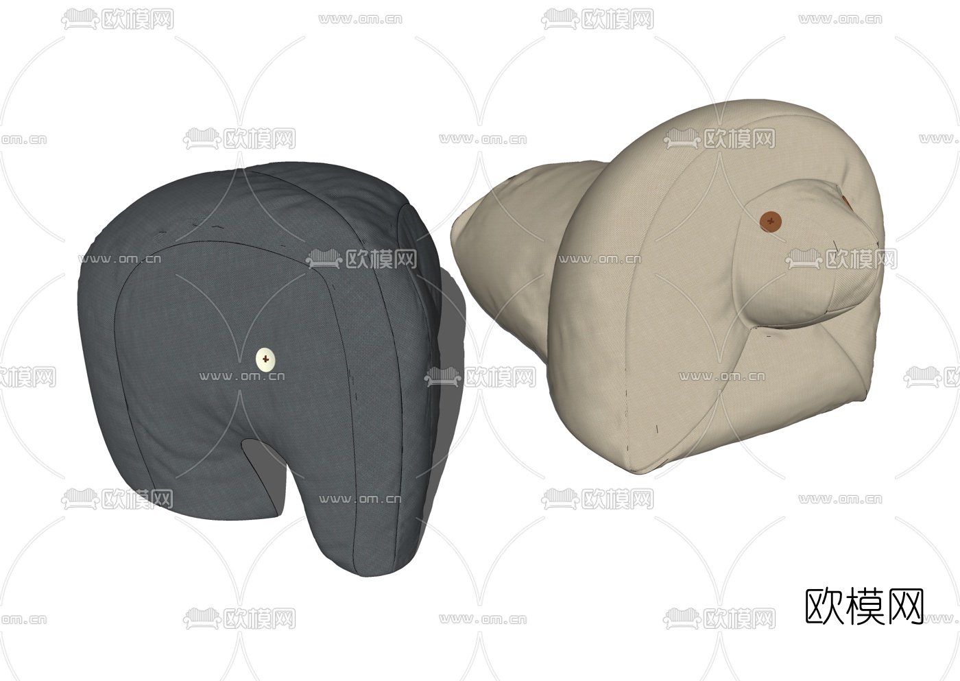 现代儿童卡通矮凳su模型下载