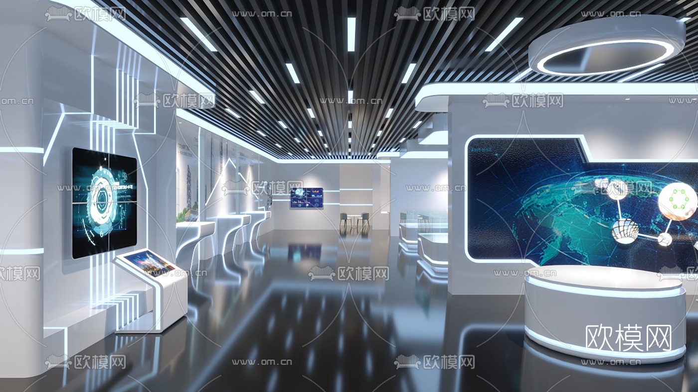 现代科技展厅3d模型