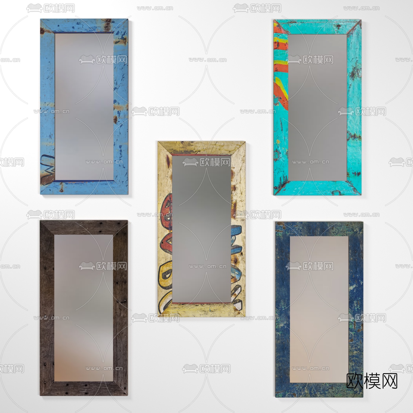 地中海装饰挂镜3d模型