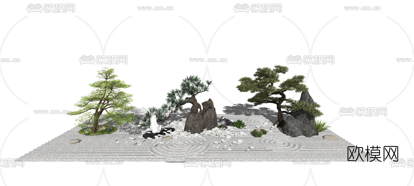 现代景观树su模型下载（渲染图3）