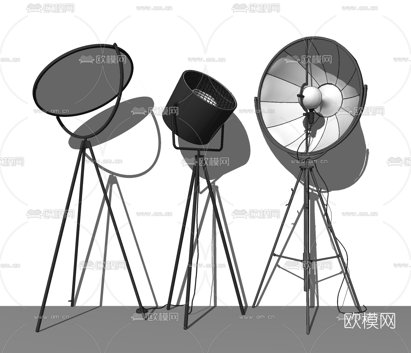 现代时尚落地灯su模型下载