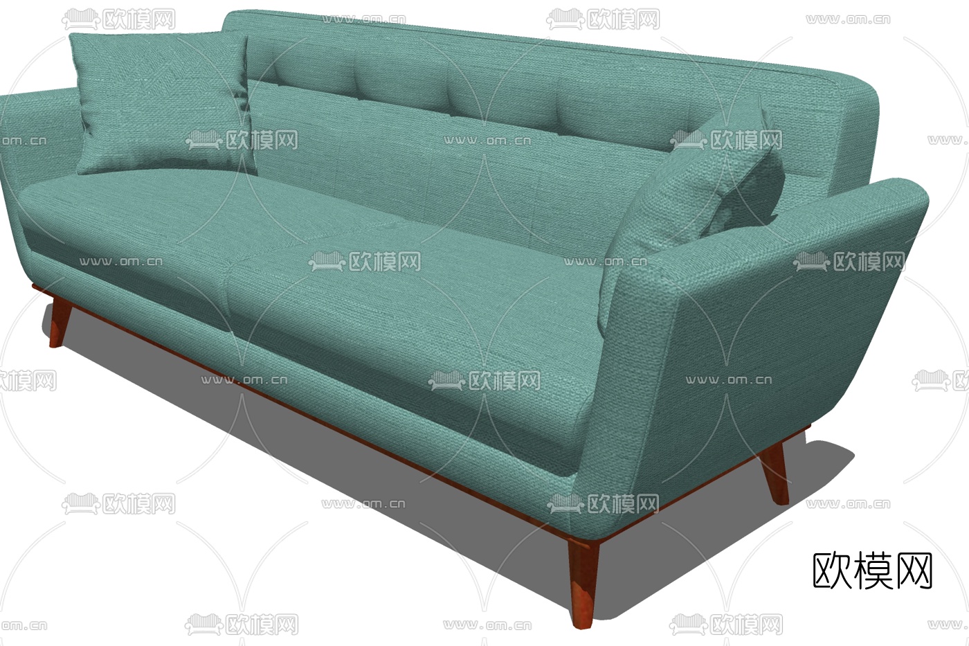 现代布艺休闲沙发su模型下载