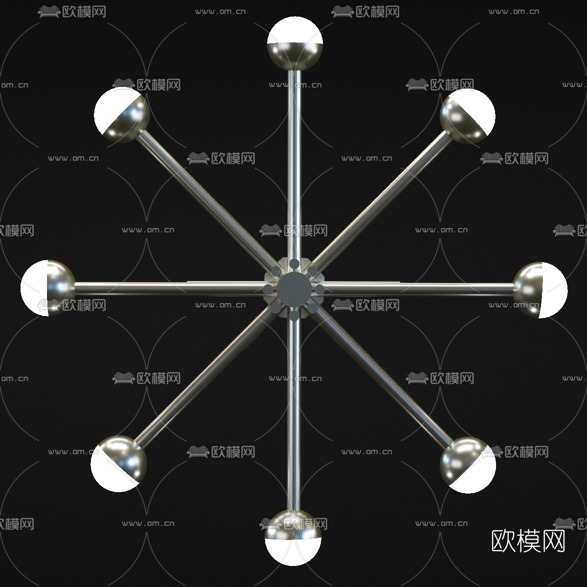 现代简约吊灯3d模型
